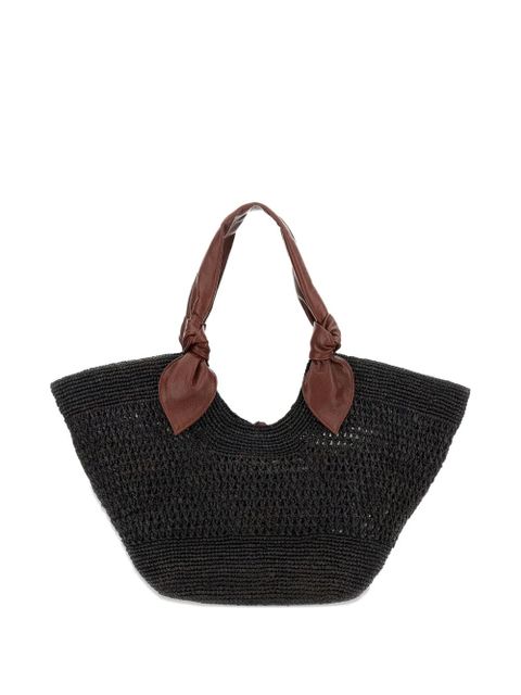 Hereu straw tote bag - Black - zdjęcie produktu nr 1