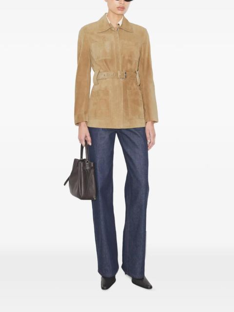 Tory Burch belted suede jacket - Brown - zdjęcie produktu nr 2
