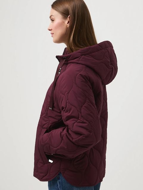 Medicine kurtka damska kolor bordowy przejściowa oversize