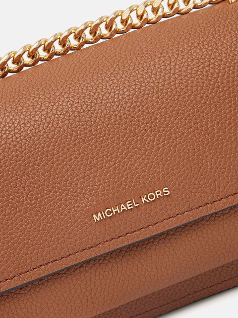 MICHAEL Michael Kors torebka skórzana kolor brązowy 30T4GC7L3T