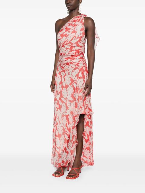 Victoria Beckham one-shoulder midi dress - Red