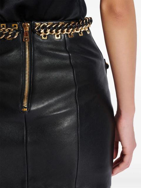 Balmain chain-detail mini skirt - Black