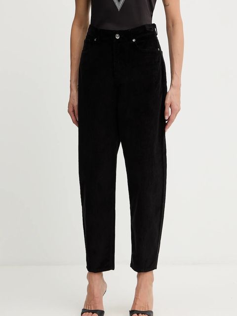 Liu Jo spodnie damskie kolor czarny proste high waist MF5332 T195A - zdjęcie produktu nr 1