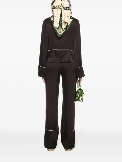 Off-White satin pyjama top - Black