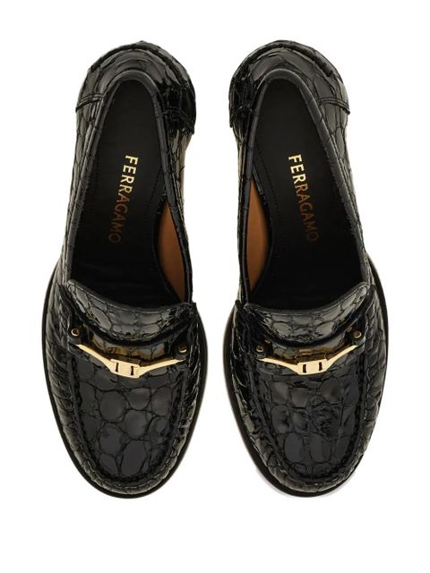 Ferragamo 70mm leather loafers - Black
