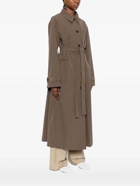 Róhe belted check coat - Brown