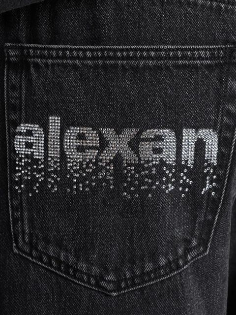Alexander Wang washed-effect barrel-leg jeans - Grey
