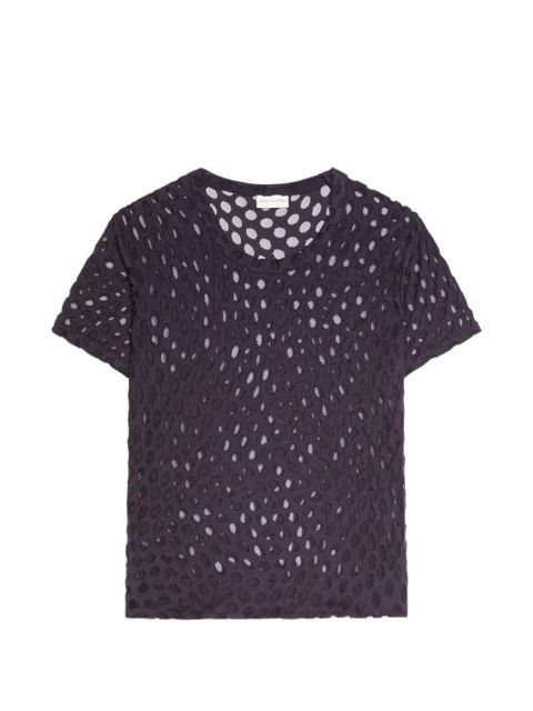 DRIES VAN NOTEN dot-pattern T-shirt - Purple - zdjęcie produktu nr 1