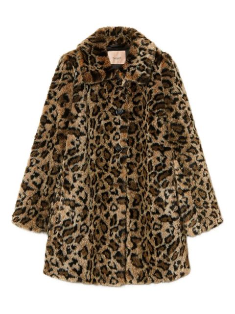 TWINSET leopard-print faux-fur coat - Brown - zdjęcie produktu nr 1