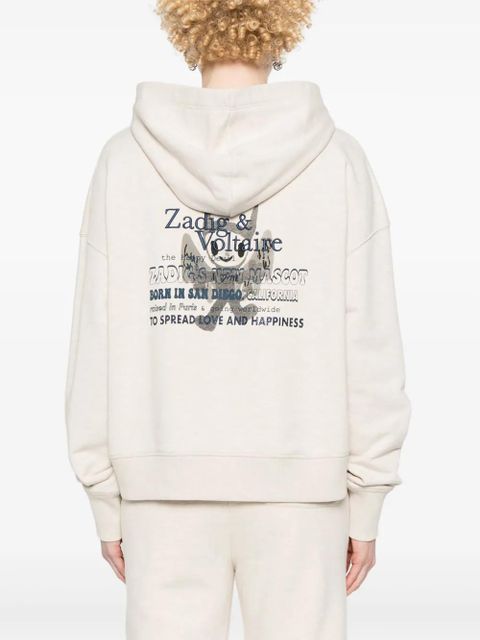 Zadig&Voltaire logo-embellished mélange hoodie - Neutrals