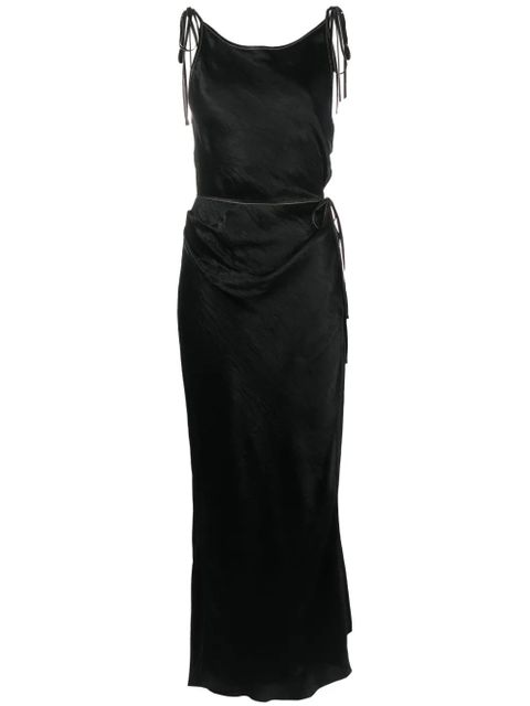 Acne Studios sleeveless satin dress - Black - zdjęcie produktu nr 1