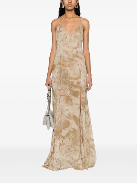Blumarine tie-dye crepe maxi dress - Neutrals - zdjęcie produktu nr 2