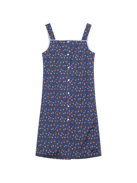 Miu Miu floral-print mini dress - Blue - zdjęcie produktu nr 1