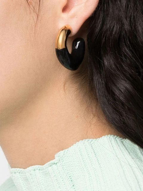 Sunnei Rubberized Small Earrings - Black - zdjęcie produktu nr 2