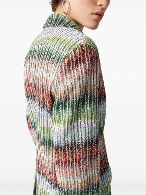 Missoni zigzag-woven blazer - Green - zdjęcie produktu nr 2