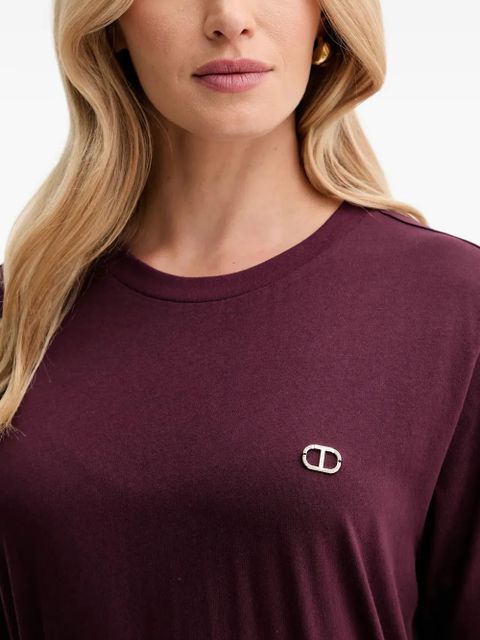 TWINSET appliqué T-shirt - Red