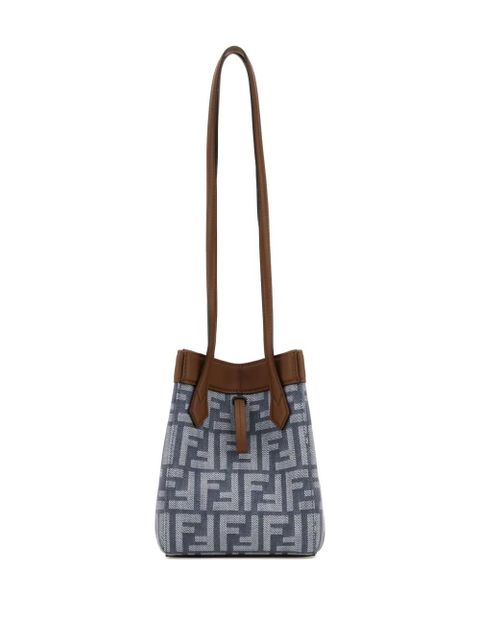 FENDI mini Origami monogram bucket bag - Blue - zdjęcie produktu nr 2