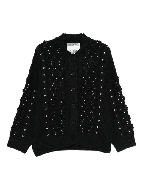 Essentiel Antwerp rhinestone-embellished cardigan - Black