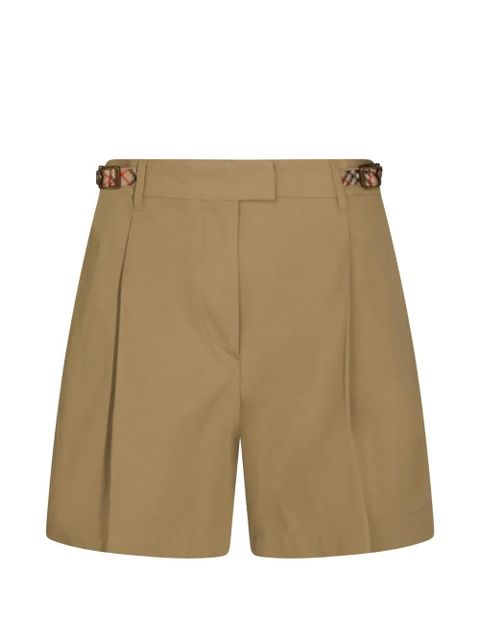 Burberry pleated buckle-detail shorts - Neutrals - zdjęcie produktu nr 1