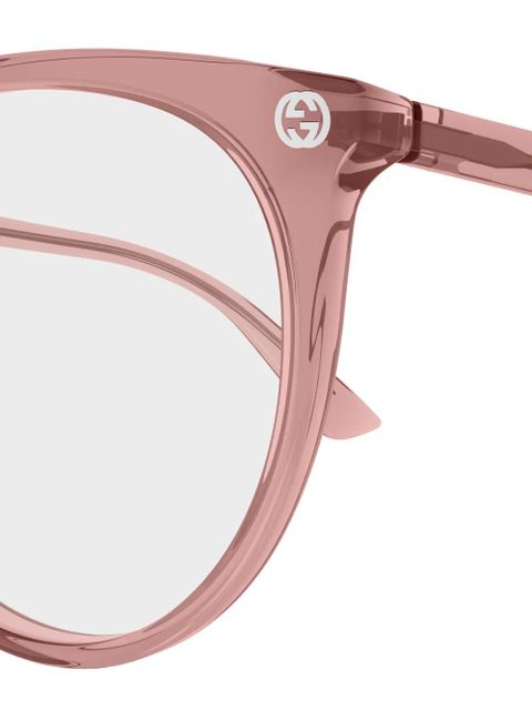 Gucci Eyewear cat-eye logo glasses - Pink