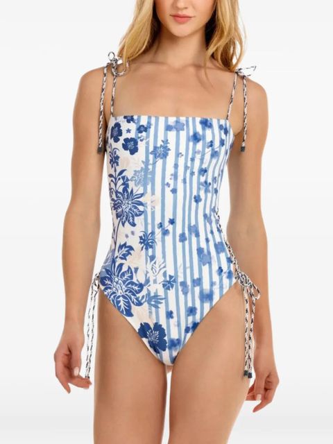 Agua By Agua Bendita Posh Batik reversible one-piece swimsuit - White - zdjęcie produktu nr 2