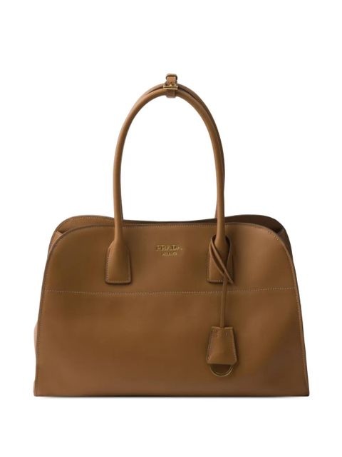 Prada large leather tote bag - Brown - zdjęcie produktu nr 1