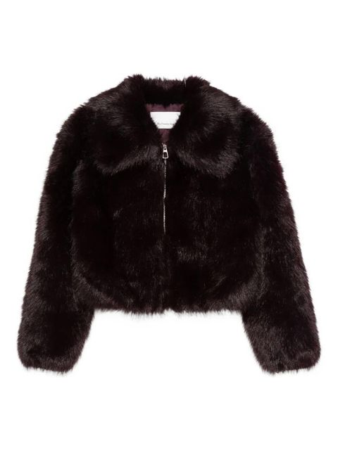 The Frankie Shop Hope faux-fur jacket - Brown - zdjęcie produktu nr 1