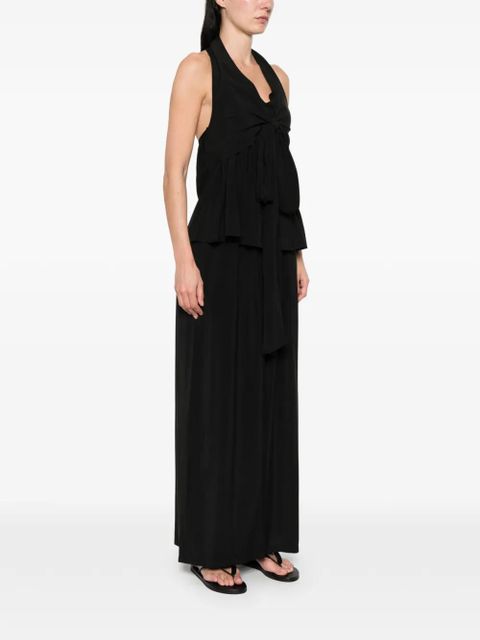 Eleh tie front top - Black