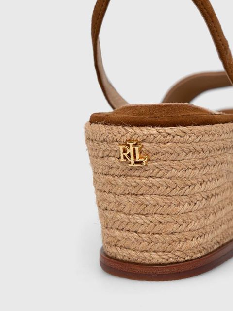 Lauren Ralph Lauren sandały zamszowe Leona kolor brązowy 802920421002