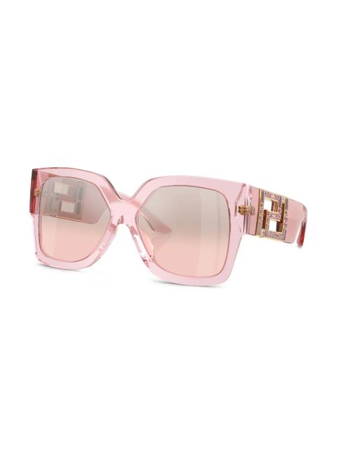 Versace Eyewear Greca-plaque oversized-frame sunglasses - Pink - zdjęcie produktu nr 2