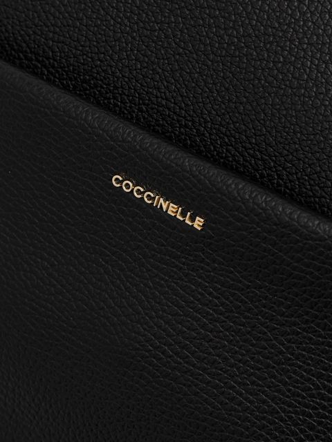 Coccinelle plecak skórzany NORY damski kolor czarny duży gładki E1 U45 14 01 01
