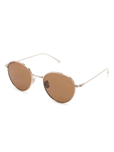 TOTEME logo-engraved round-frame sunglasses - Gold - zdjęcie produktu nr 2