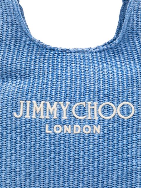 Jimmy Choo Beach Diamond logo shoulder bag - Blue
