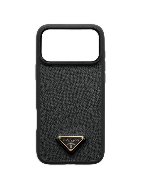 Prada leather iPhone 17 Pro case - Black - zdjęcie produktu nr 1