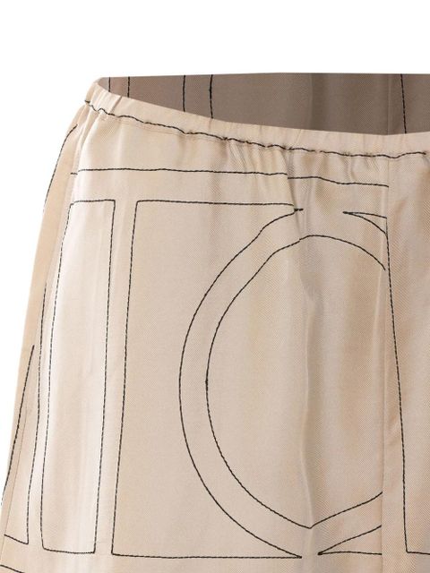 TOTEME monogram-print shorts - Neutrals