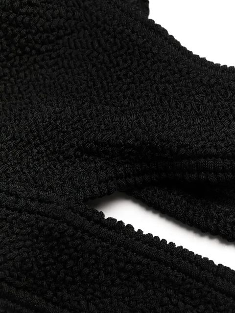 Bond-eye cut-out crinkled bikini top - Black - zdjęcie produktu nr 2