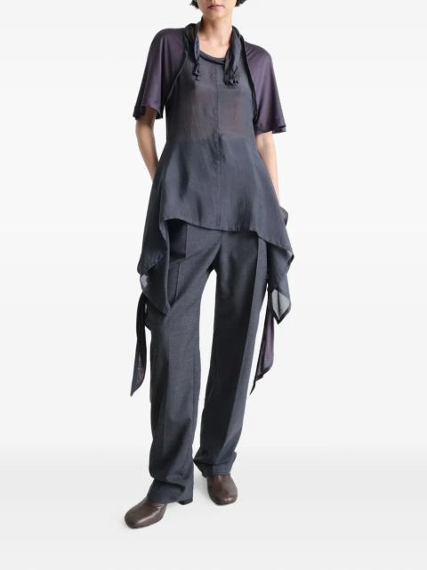 LEMAIRE knotted silk top - Grey