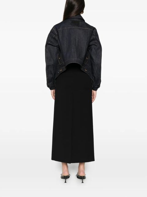 Givenchy curved-hem denim jacket - Blue
