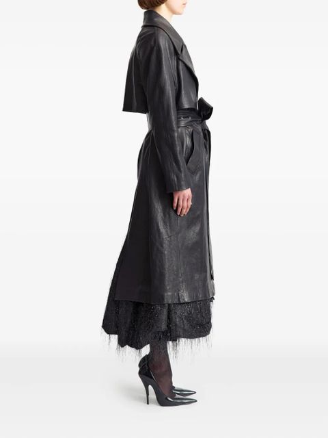 16Arlington Palmi belted leather coat - Black