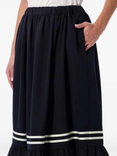 Comme Des Garçons ruffled wool midi skirt - Blue