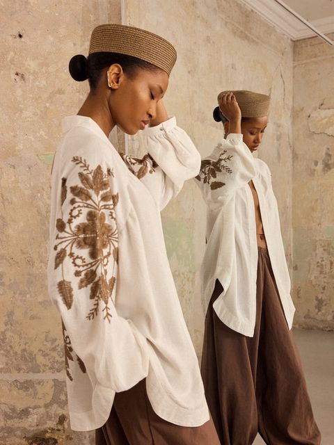 Answear.LAB marynarka damska z dodatkiem lnu - zdjęcie produktu nr 1