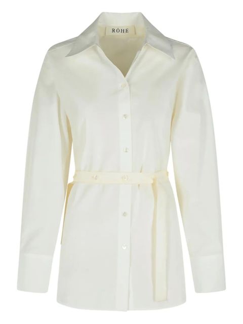 Róhe silk-insert belted vest-shirt - White - zdjęcie produktu nr 1