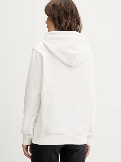 Tommy Jeans bluza damska kolor biały z kapturem z nadrukiem DW0DW22080