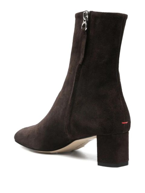 Aeyde block-heel suede boots - Brown