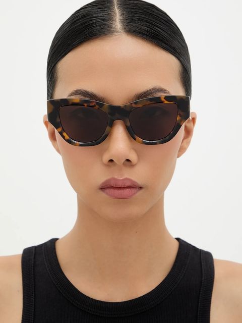 Palm Angels okulary kolor brązowy PERI087_506064