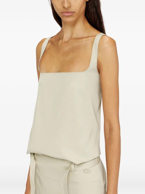Diesel D-Sana square-neck tie-strap midi dress - Neutrals