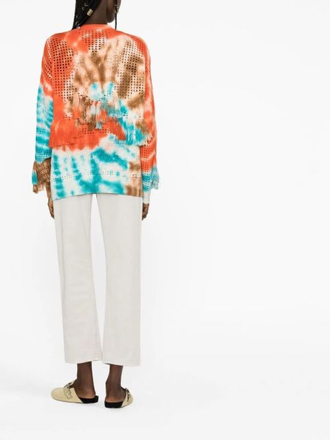 Alanui California Dreamin' net-knit jumper - Orange