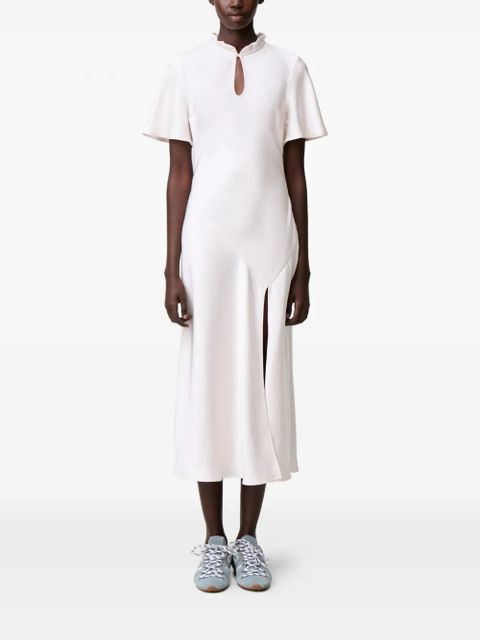 Claudie Pierlot ruffled keyhole midi dress - White - zdjęcie produktu nr 2