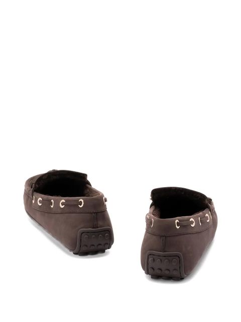 Tod's City Gommino tie-detail leather loafers - Brown