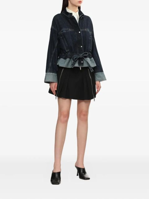 3.1 Phillip Lim belted contrast-panel denim jacket - Blue
